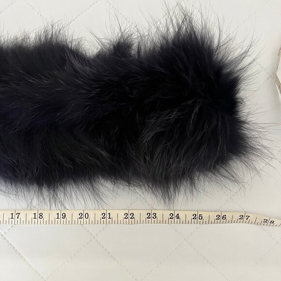 Fox Fur Infinity Scarf in Indigo Blue by Adrienne Landu - Authentic - Picture 12 of 14